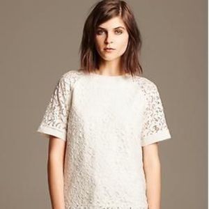 Banana Republic Raglan Lace Top - Size Extra Small